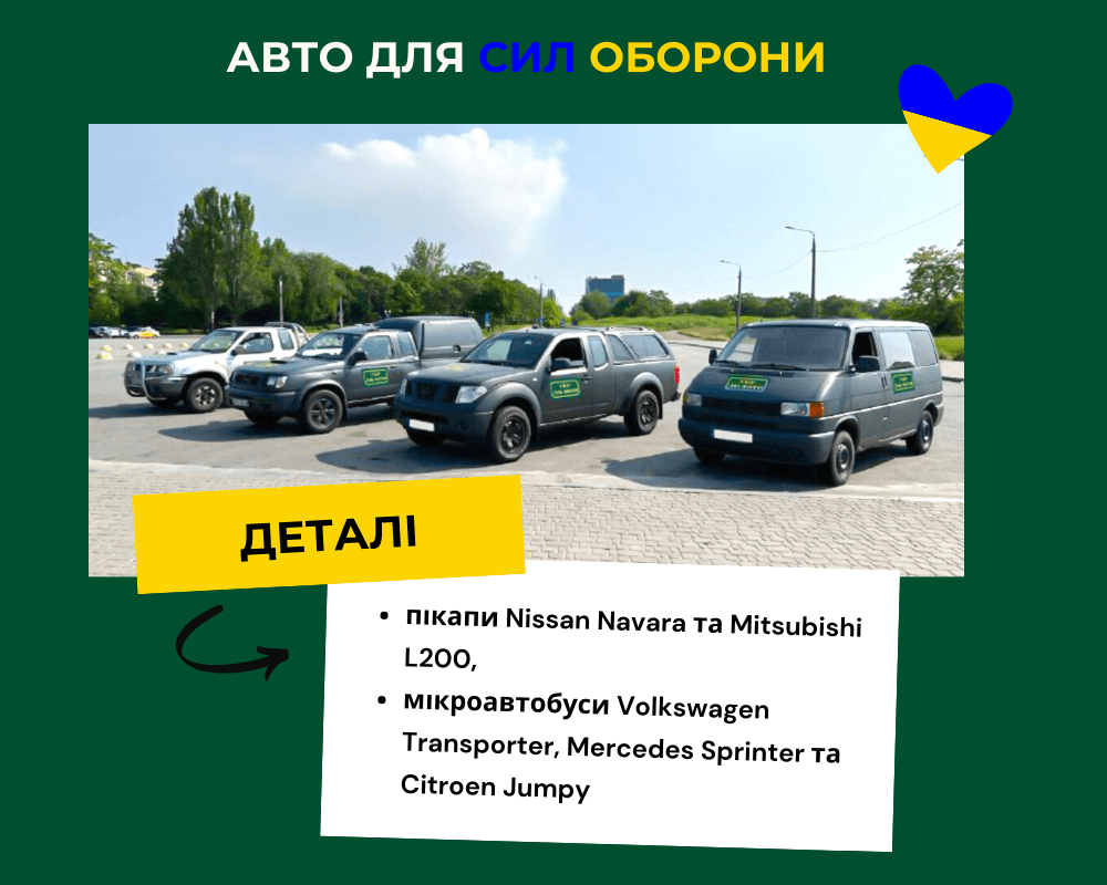 автомобілі для Сил Оборони від Укрзолото