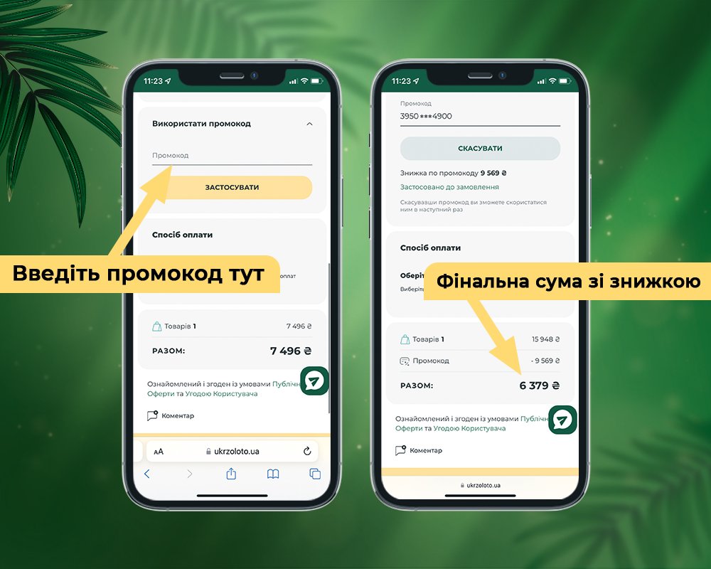 Як використати промокод EVA в Укрзолото