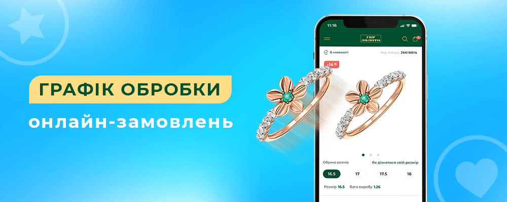 график обработки онлайн заказов в Укрзолото