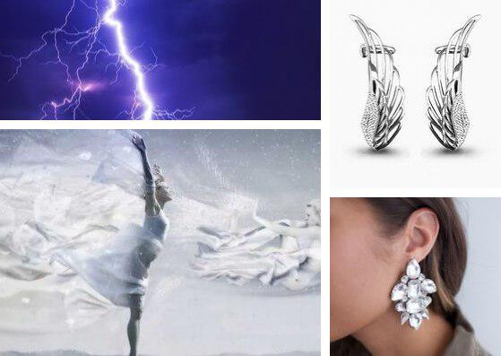 серебряные серьги