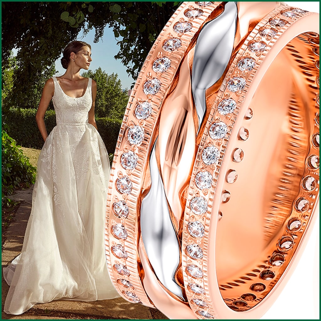 Обручка з камінням