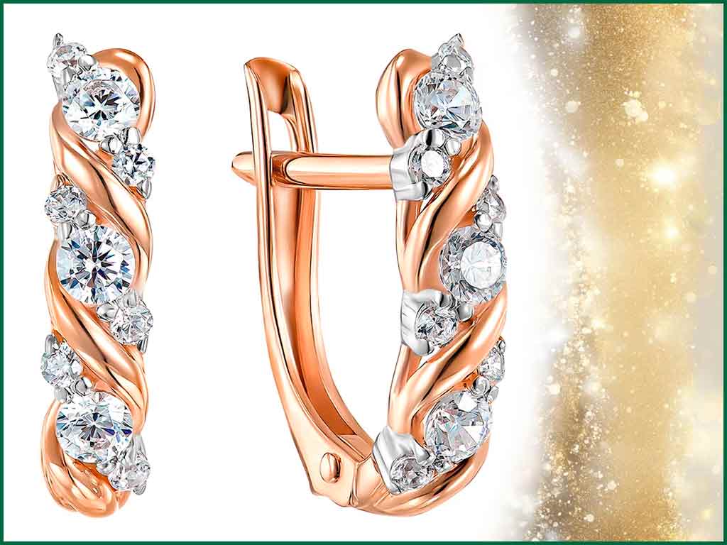 Женские серьги из золота