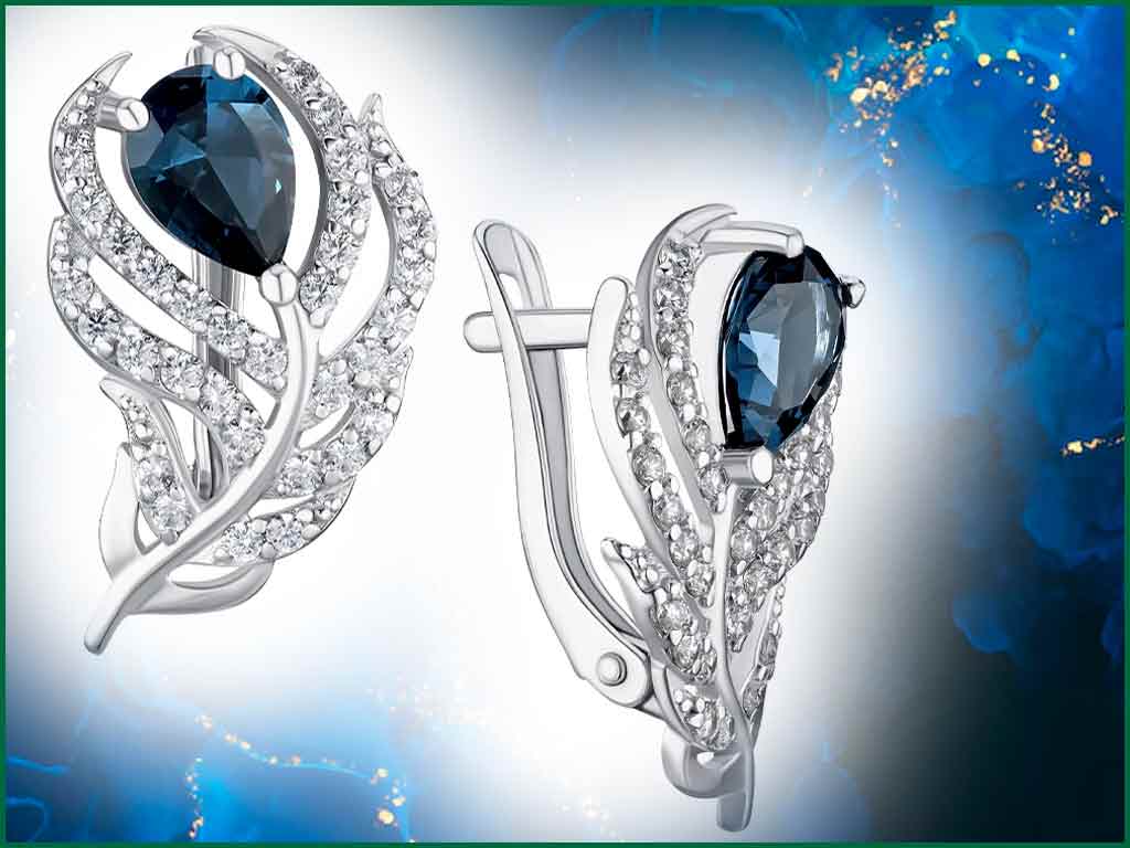 Сережки з топазами.