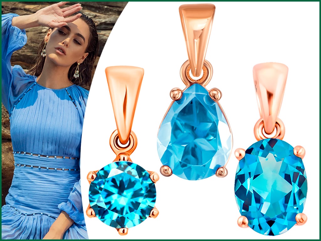 Кулони з топазами для жінок