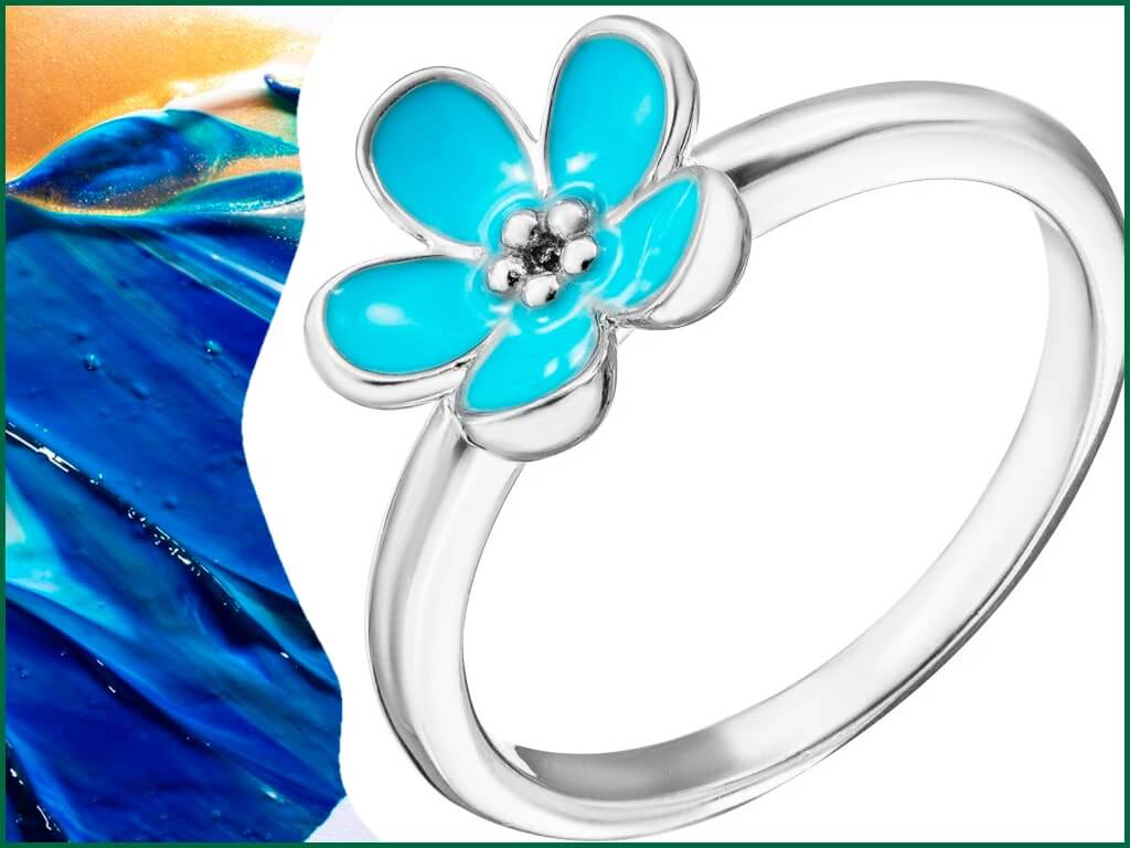 Серебряное женское кольцо 16 размера