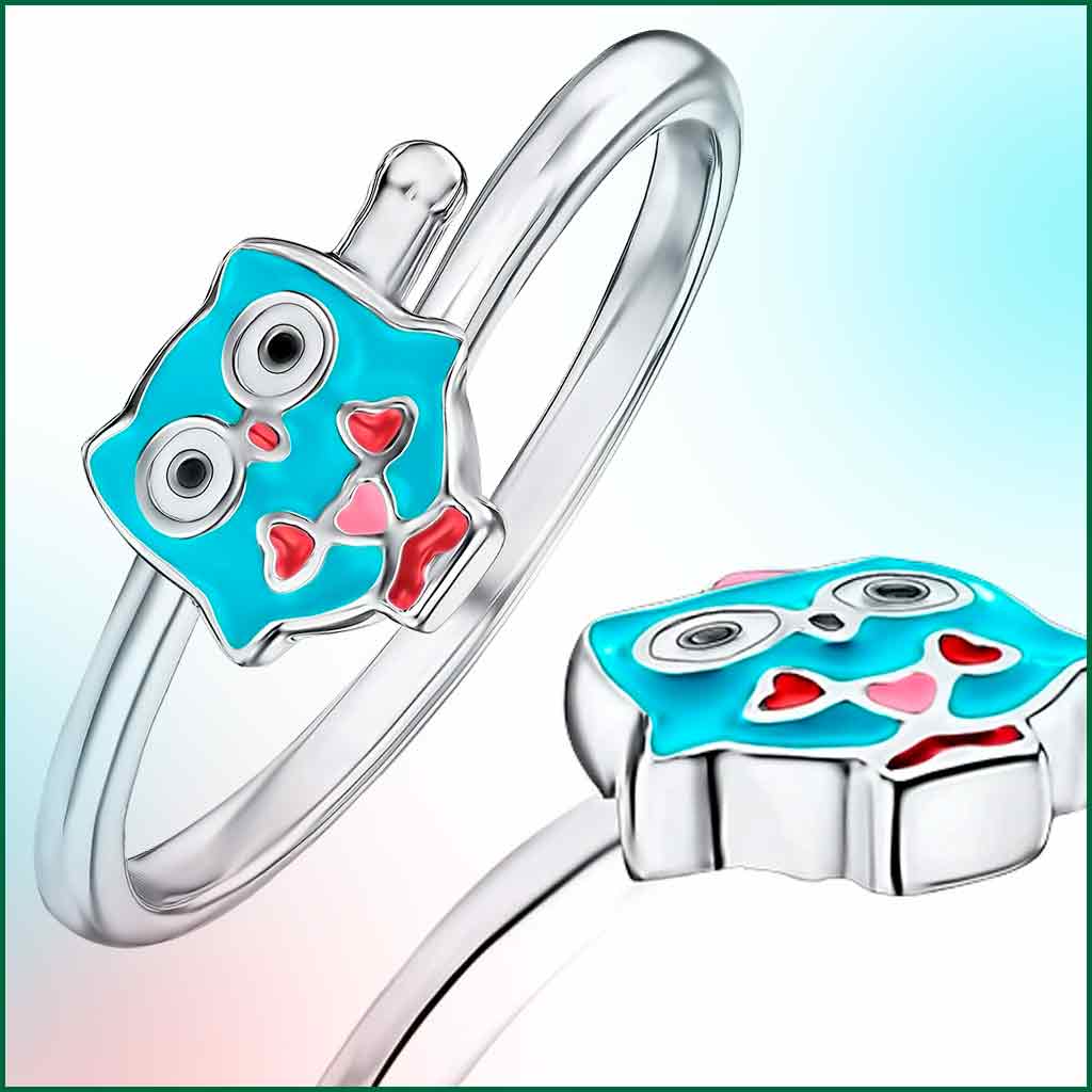 Серебряное кольцо с птицей